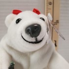 Vintage 1997 Coca-cola Collectible Bean Bag Plush 6  Polar Bear In Bow  0105 Nwt