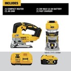 Dewalt Dck201p1 20v Max Xr Bl Jig Saw   Compact Router Woodworking Ck  5 Ah  New