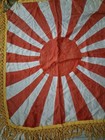 Wwii Japanese Army Ceremonial Rising Sun Banner Doublesided Silk - Rare Historic