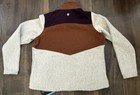 K  hl Xl Women   s Colorblock 1 2 Zip Pullover Sweater Brown Cream Black Mock Neck