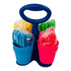 24 Kids Scissors   Caddy 5  Long Pointed Tip 2  Cut Length Straight Neon Colors