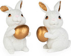 Polyresin Bunny Decor With Resurrection Eggs Easter Decoration For Home Spring D