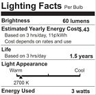Creative Hobbies   3w Flicker Flame Light Bulb-flame Shaped  Stdard Base -10 Pack