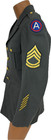Vintage 36r Us Army Class A Green Dress Uniform Coat   Jacket Ag-44 100  Wool