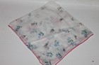Vintage Handkerchief   Hanky - Pink Flowers