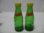 1974 Glass Squirt Soda Bottle Shaped Salt   Pepper Shakers In Original Box