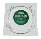 Vintage Glass Marketing Ashtray   Motel Mt  Vernon   Mt  Vernon Illinois Il