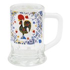 Traditional Portuguese Barcelos Rooster Glass Shot Glasses - Set Of 4