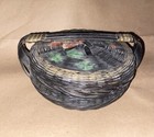 Late Victorian Chinese Hand Painted Sewing Basket
