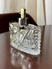 Vintage Vanity Set     Cut Glass     Elegant Art Deco Perfume Bottles   Powder Box