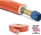 Silicone Coated Fiberglass Heat Shielded Sleeve For Hose Lines   Electrical Wire