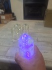 Vintage Clear Glass Insulators Set Of 4   Antique Telegraph Pole Utility Decor 
