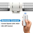 8 Inch Duct Fan - 740 Cfm Inline Ventilation Exhaust Fan With Remote Control