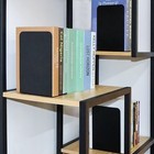 4pair Black Metal Bookends For Shelves Book Holders For Family Office And School
