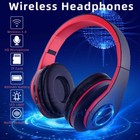 Wireless Bluetooth Headphones Bass Stereo Earphones Foldable Headsets Mic 