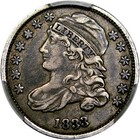 1833 10c Cacg Xf45 Capped Bust Dime   Lustrous   Perfect Original Piece 