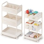 Baby Diaper Caddy  Premium Metal  Felt Movable Cart With Dividers For Newborn 