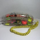 Vtg Conair Transparent Phone Clear Neon Sw205 See Through Telephone 80s 90s