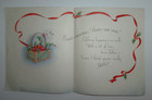 Vtg Christmas Card 2 Cute Pups In Basket By J b pub  Corp  Unused