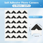 15 Sheets 360 Pcs Acid-free Self-adhesive Photo Corners For Scrapbooking