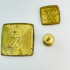 Vintage Brass Apothecary Weight Lot 1 2 Drachm 2 Drachm 2 Scruple Lot Of 3