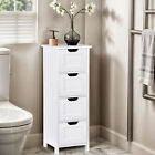Bathroom Floor Cabinet With 4 Drawers Sturdy Storage Organizer Cabinet White