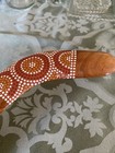 Handmade Hand Painted Australian Aboriginal Art Boomerang Souvenir