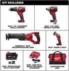 Milwaukee 2696-24 M18 Cordless Compact Combo Kit Drill Impact Saw Light