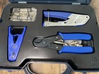 Datashark Coax Cable Compression Tool Kit W  Case Connectors 70014