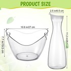 Funnymoom 6 Pcs Acrylic Ice Bucket For Parties 4l Oval Beverage Tub 47 Oz