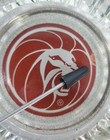Vintage Mgm Grand Casino Glass Ashtray Maroon Lion Logo 4 