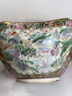Large 19th Century Antique Chinese Rose Landscape Figure Square Porcelain Bowl  