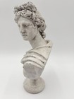 Vintage Greek Roman God Apollo Bust Statue Face Head Figurine 