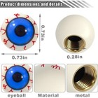 4pcs Car Tire Valve Stem Caps  With Funny Eyeball Shape Design  Dustproof And Ai