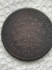 1798 Style 1 Hair Draped Bust Large Cent  S157 Fine