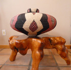 Superb Zulu Isichumo Basket By Master Weaver Beauty Ngxongo  2025  - 19 wx11 5 h