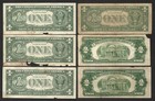 6 Notes Us Lot Currency - Red Seal  2   1 Silver Certificate  Barr Notes Net