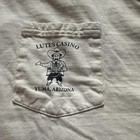 Hanes L Lutes Casino Yuma Arizona Pocket Tee Shirt White Usa Flag Sleeve