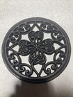 2 - 7 Inch Cast Iron Trivets Scroll Floral Design 