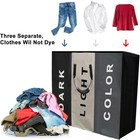 New Dirty Clothes Hamper Basket Sorter 3 Sections Folding Laundry Basket
