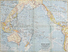 1962-4 April Vintage Map The Pacific Ocean National Geographic Map - Euc - A3 