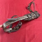 Vintage Single Lineman Pole Climbing Spikes Gaffs Climbers Leather Telephone