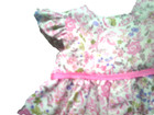 Fits American Girl 18  Doll Clothes-pink Flowers Ruffle Sleeve On White Dress 3