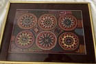 6 Hand Sewn Stitched Kuna Appliqu   Mola Panama Framed Lot Large Excellent