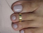 Womens Solid Metal Band Adjustable Toe Ring 14k Yellow Gold Plated Silver