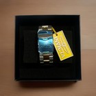 Invicta Men s Quartz Chronograph Tachymeter Date Black gold Dial 2-tone Ss Box