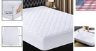 Queen Mattress Pad Cover  Cotton Mattress Cover Hypoallergenic  Extra Deep Pocke