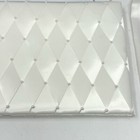 New White Satin Quilted Wedding Guest Book With Satin Bag 11 5    X 9    Vintage