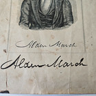 Rare Guaranteed Original Autographed Circa 1840 Print By Physician Alden March