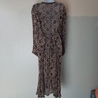 Vintage 1980s Button Front Maxi Dress Women s Large